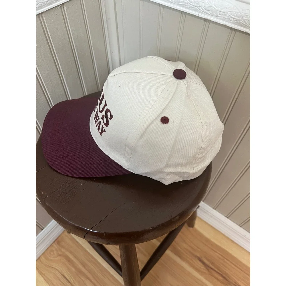 Jesus Is The Way Christian Baseball Cap Hat Cream Burgundy Embroidered Trucker